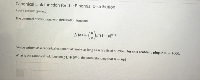 canonical link function binomial