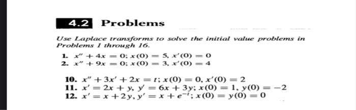 Solved Use Laplace Transforms To Solve The Initial Value | Chegg.com