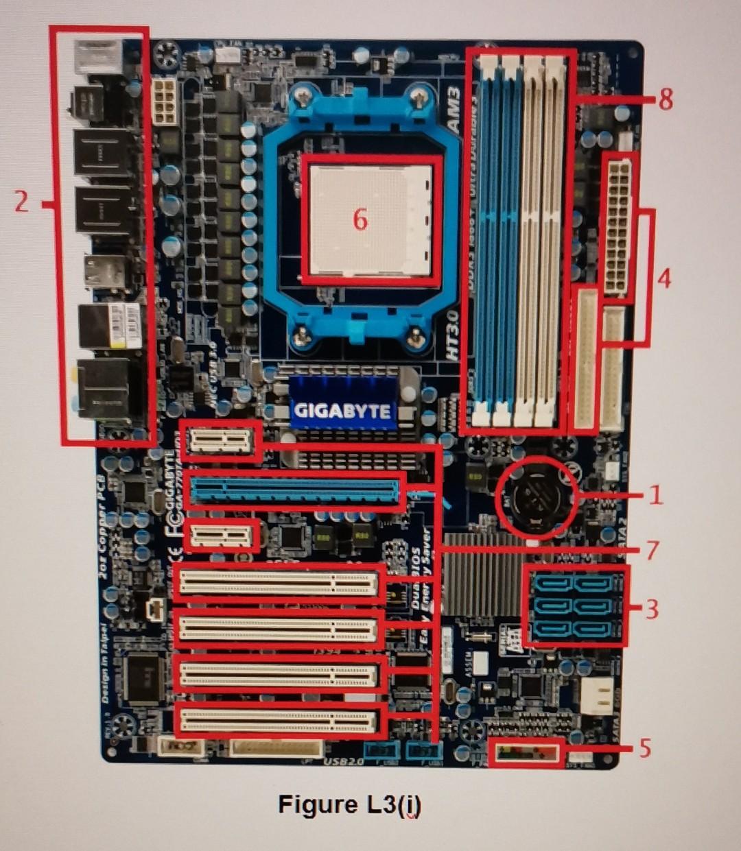 computer motherboard diagram labeled