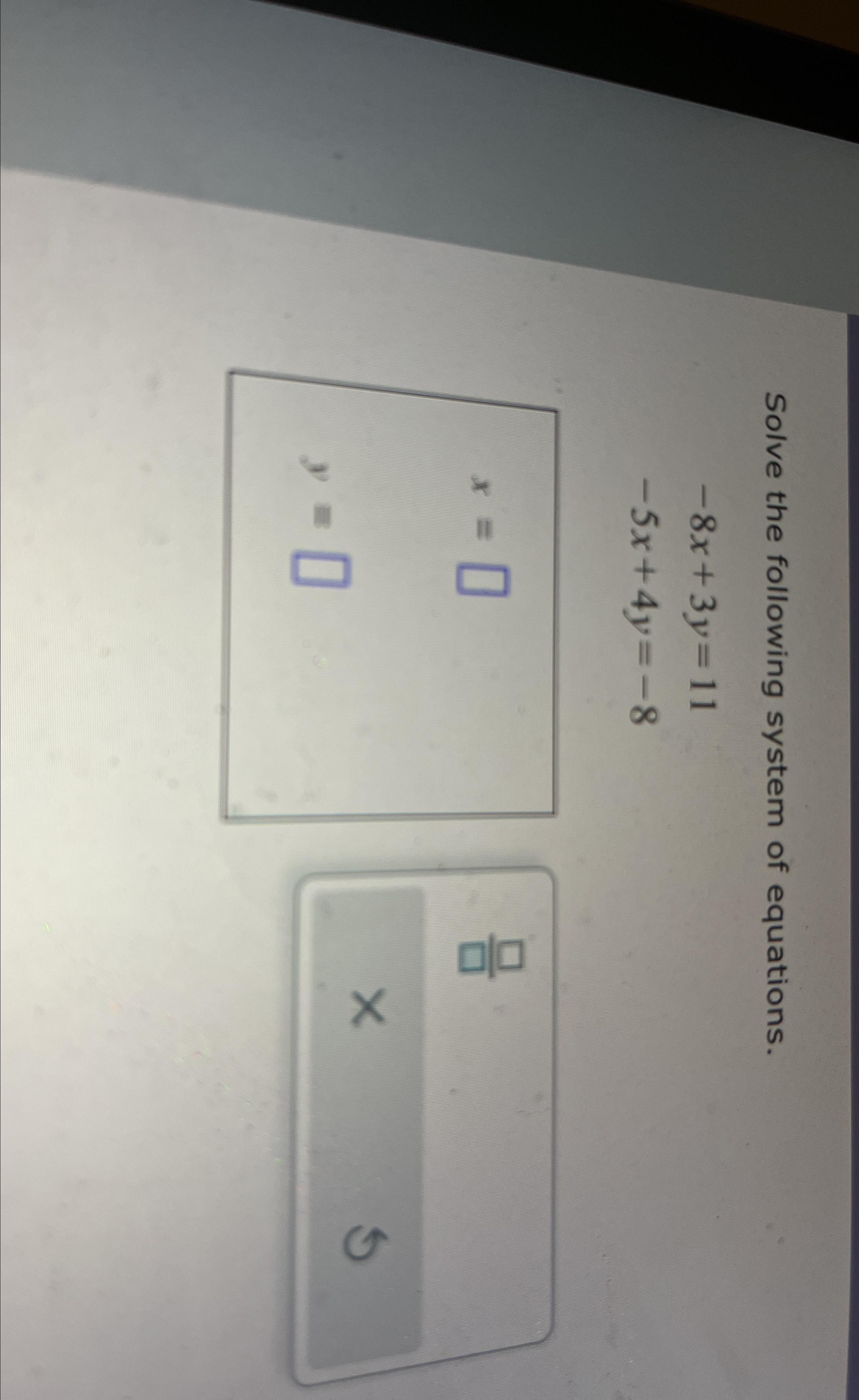 Solved Solve the following system of | Chegg.com