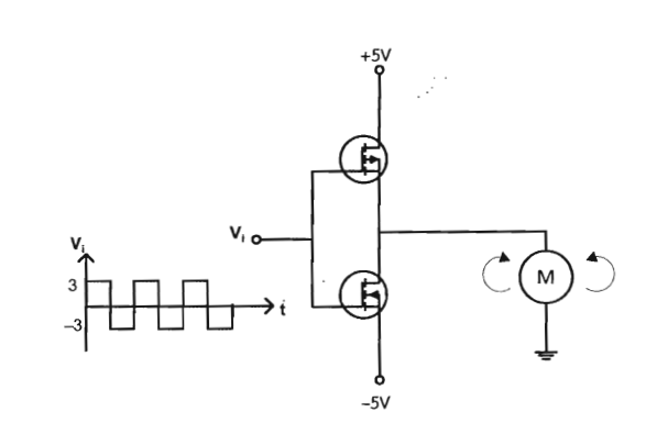 Solved 3.Figure 3 ﻿shows a bidirectional motor drive circuit | Chegg.com