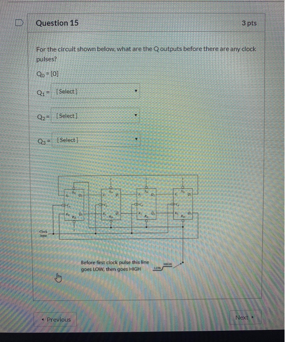 Solved D Question 15 3 pts For the circuit shown below, what | Chegg.com