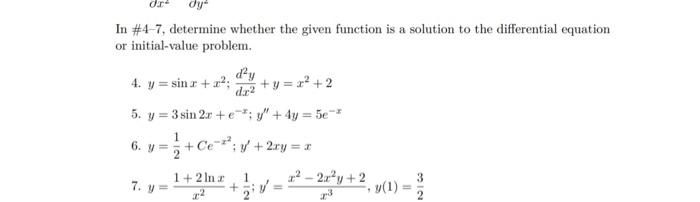 Solved In #4-7, determine whether the given function is a | Chegg.com