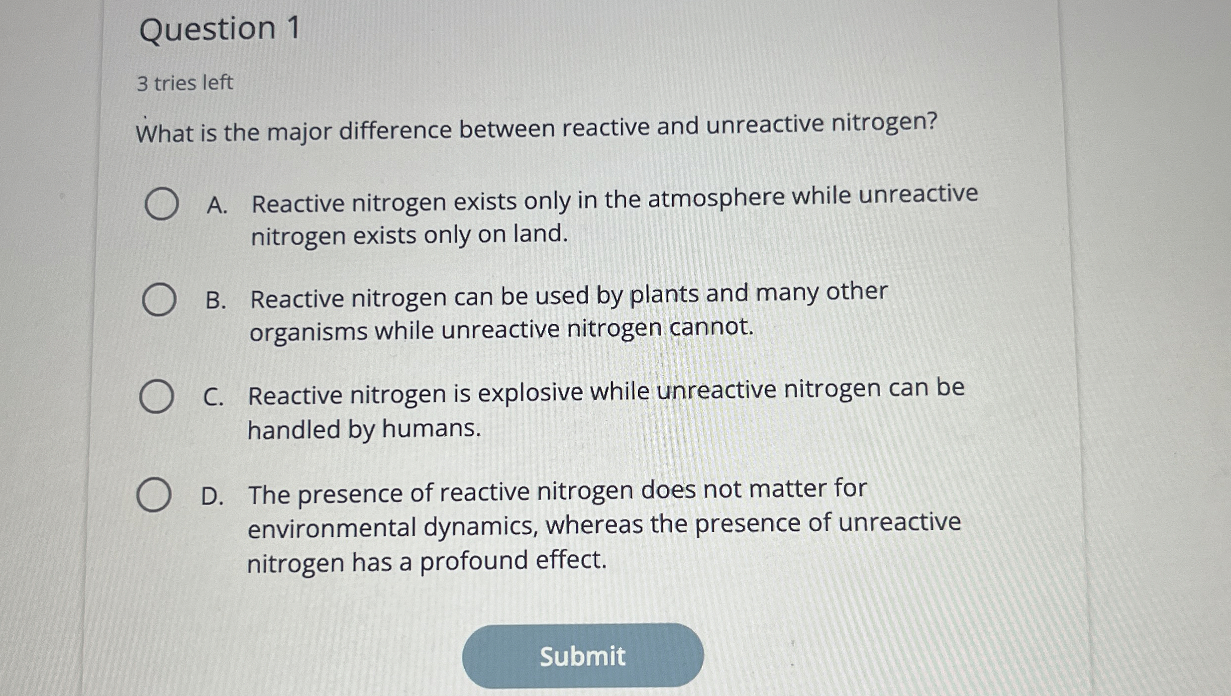 [Solved] Question 1 3 tries left What is the major differen