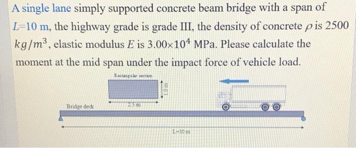 Solved the course is bridge engineering and related topic of | Chegg.com