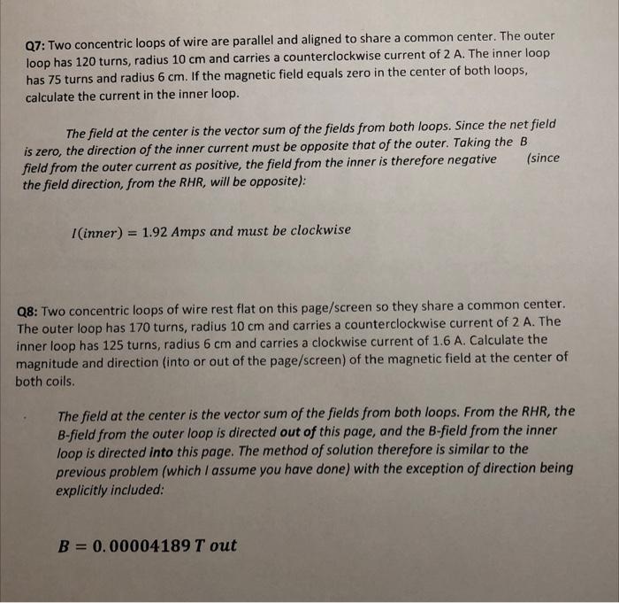 Solved Please answer question 7 and 8 and show all work. | Chegg.com