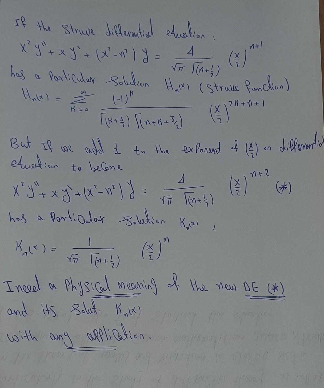 Solved The Struve differential equation is a second-order | Chegg.com