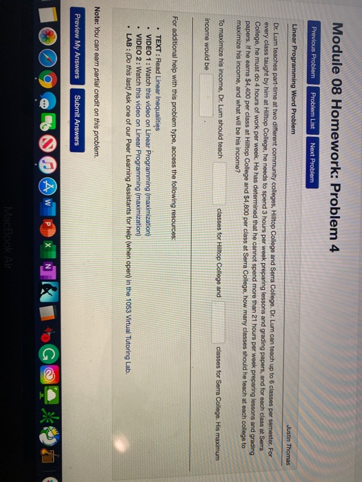 Solved Module 08 Homework: Problem 4 Previous Problem | Chegg.com