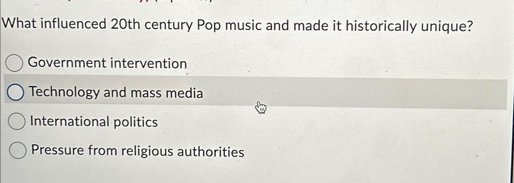 Solved What influenced 20 ﻿th century Pop music and made it