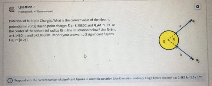 Solved O Question 7 Homework - Unanswered Potential Of | Chegg.com