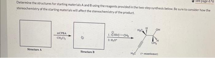 Solved Determine the structures for starting materials A and | Chegg.com