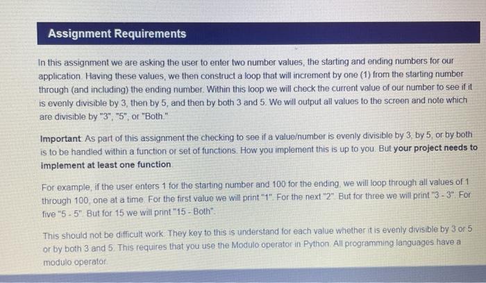 Solved Assignment Requirements In this assignment we are | Chegg.com