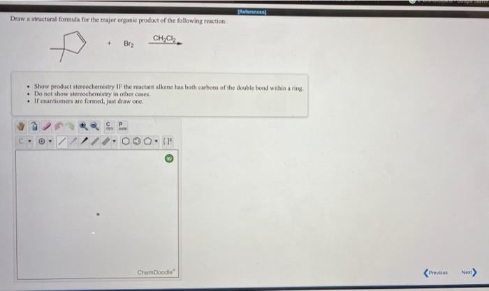 Solved Reference Draw a structural formula for the major | Chegg.com