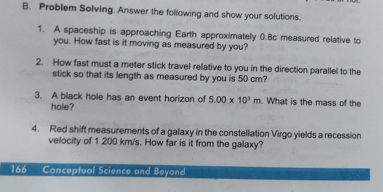 Solved B. Problem Solving. Answer The Following And Show | Chegg.com