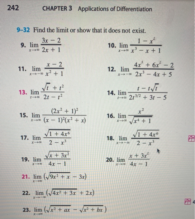 Solved 242 CHAPTER 3 Applications of Differentiation 9-32 | Chegg.com