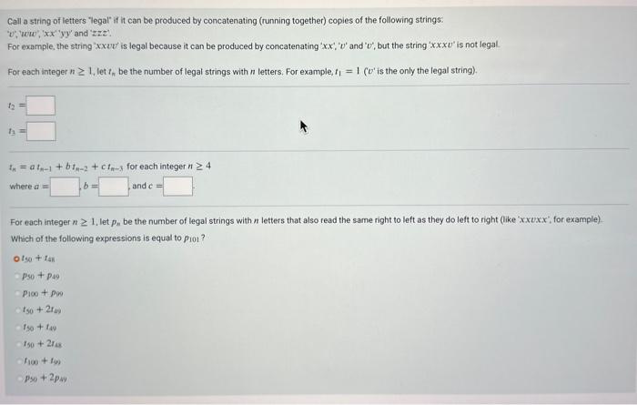 Solved Call a string of letters 