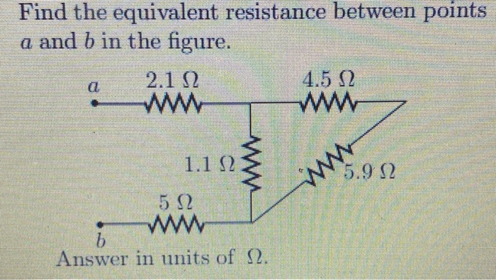 Solved Find the equivalent resistance between points a and b | Chegg.com