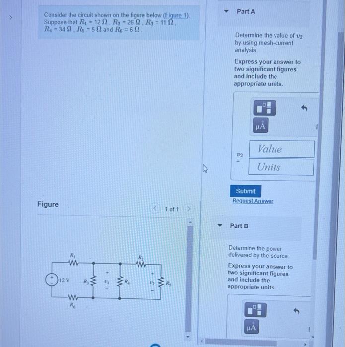 Solved Part A Consider The Circuit Shown On The Figure Below | Chegg.com