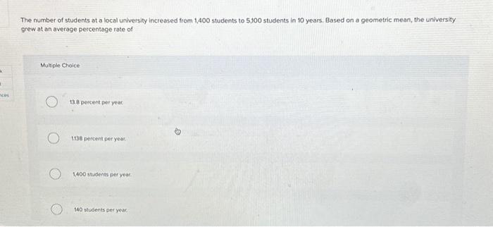the number of students at a local university increase from 2500
