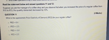 Solved Read the statement below and answer questions 11 ﻿and | Chegg.com