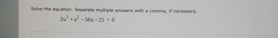 Solved Solve the equation. Separate multiple answers with a | Chegg.com