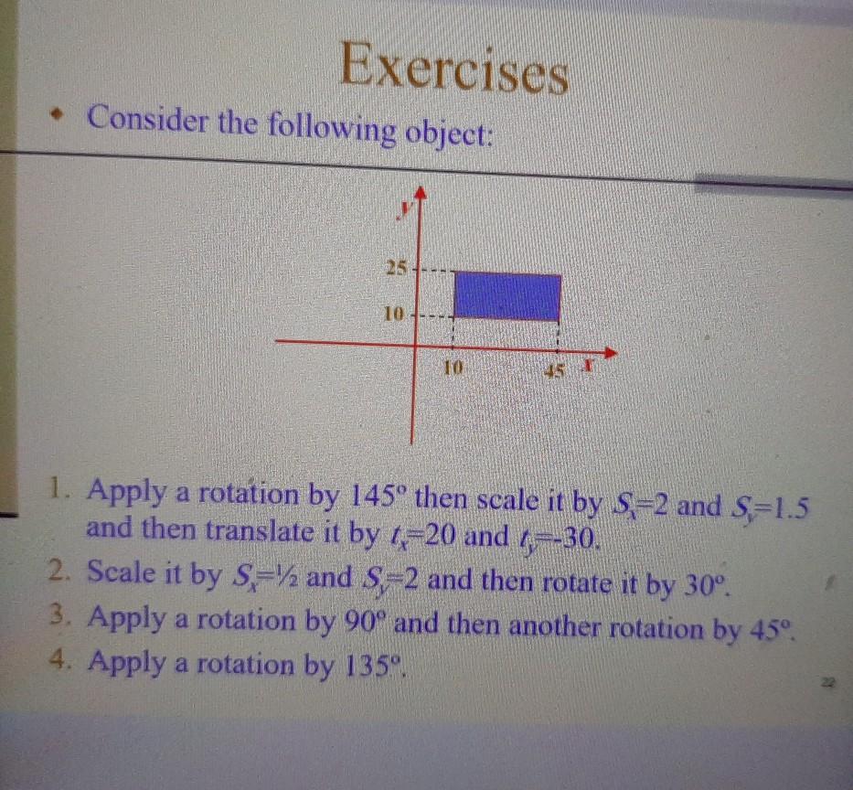 Solved Exercises • Consider the following object: 25 10 10 | Chegg.com