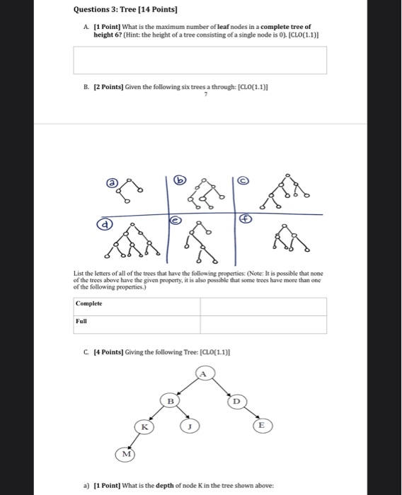 Solved Questions 1: Analysis of algorithms [9 Points] A. [3 | Chegg.com