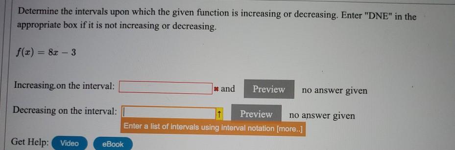 Solved Determine the intervals upon which the given function | Chegg.com