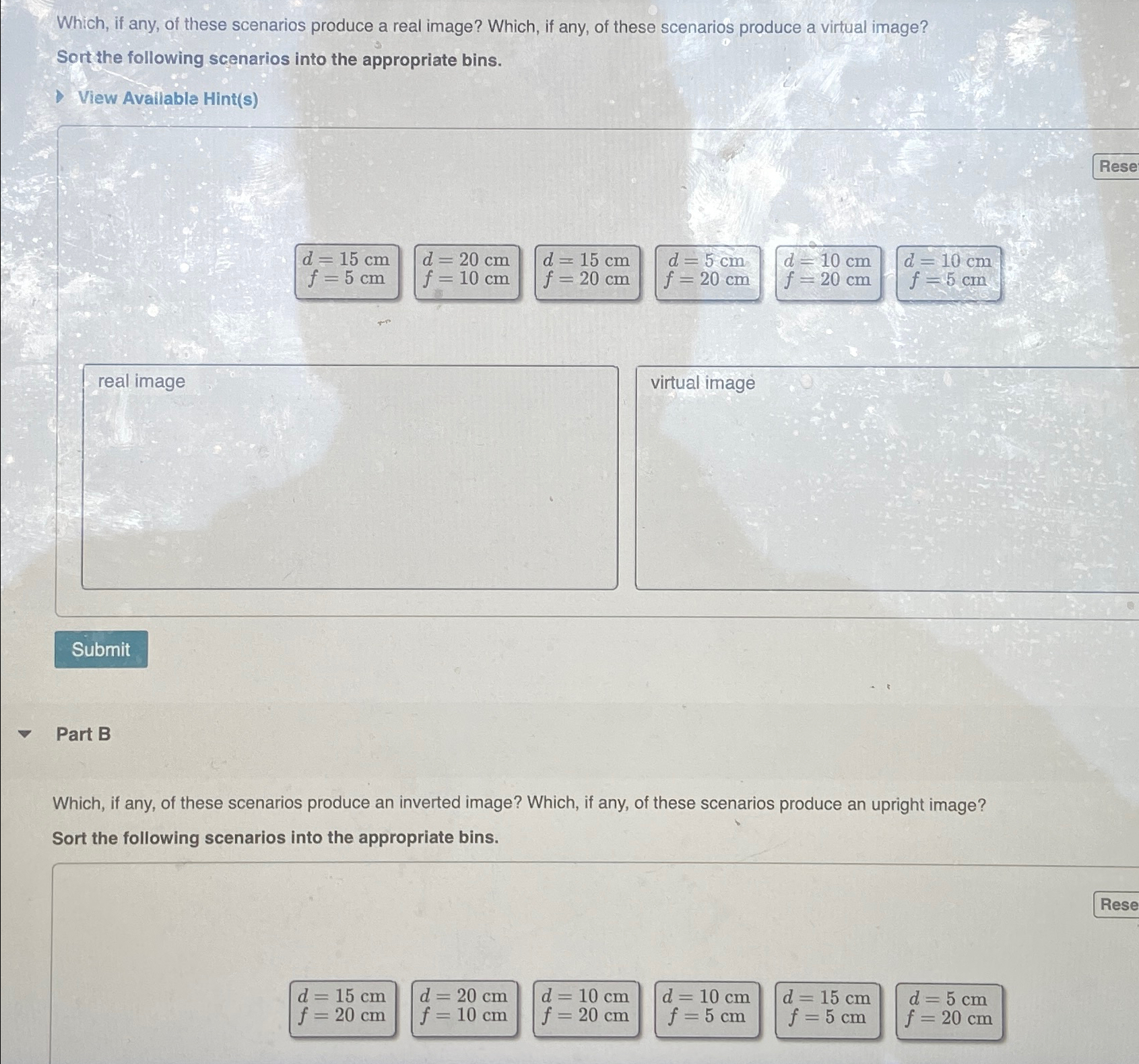 Solved Which, if any, of these scenarios produce a real | Chegg.com