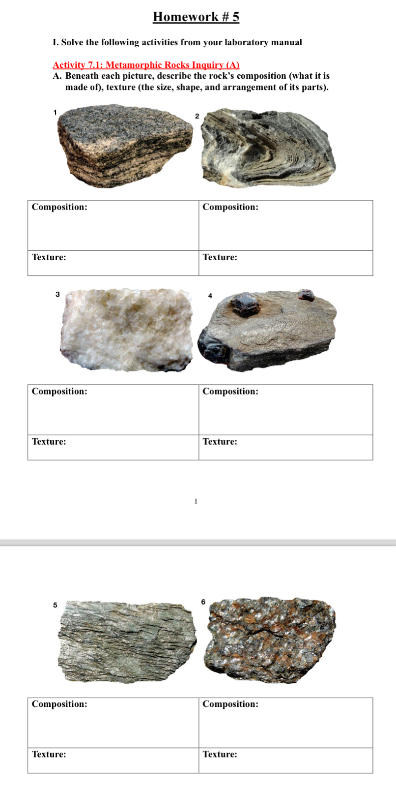 Solved Homework # 5I. Solve the following activities from | Chegg.com