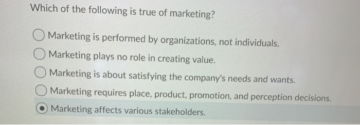 Which of the Following is True of Marketing?  : Unveiling the Facts