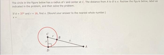 [Solved]: The circle in the figure below has a radius of r