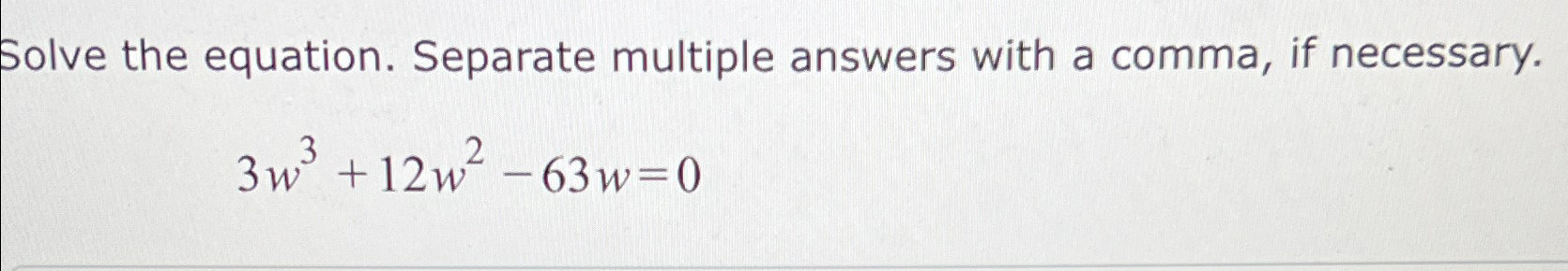Solved Solve the equation. Separate multiple answers with a | Chegg.com