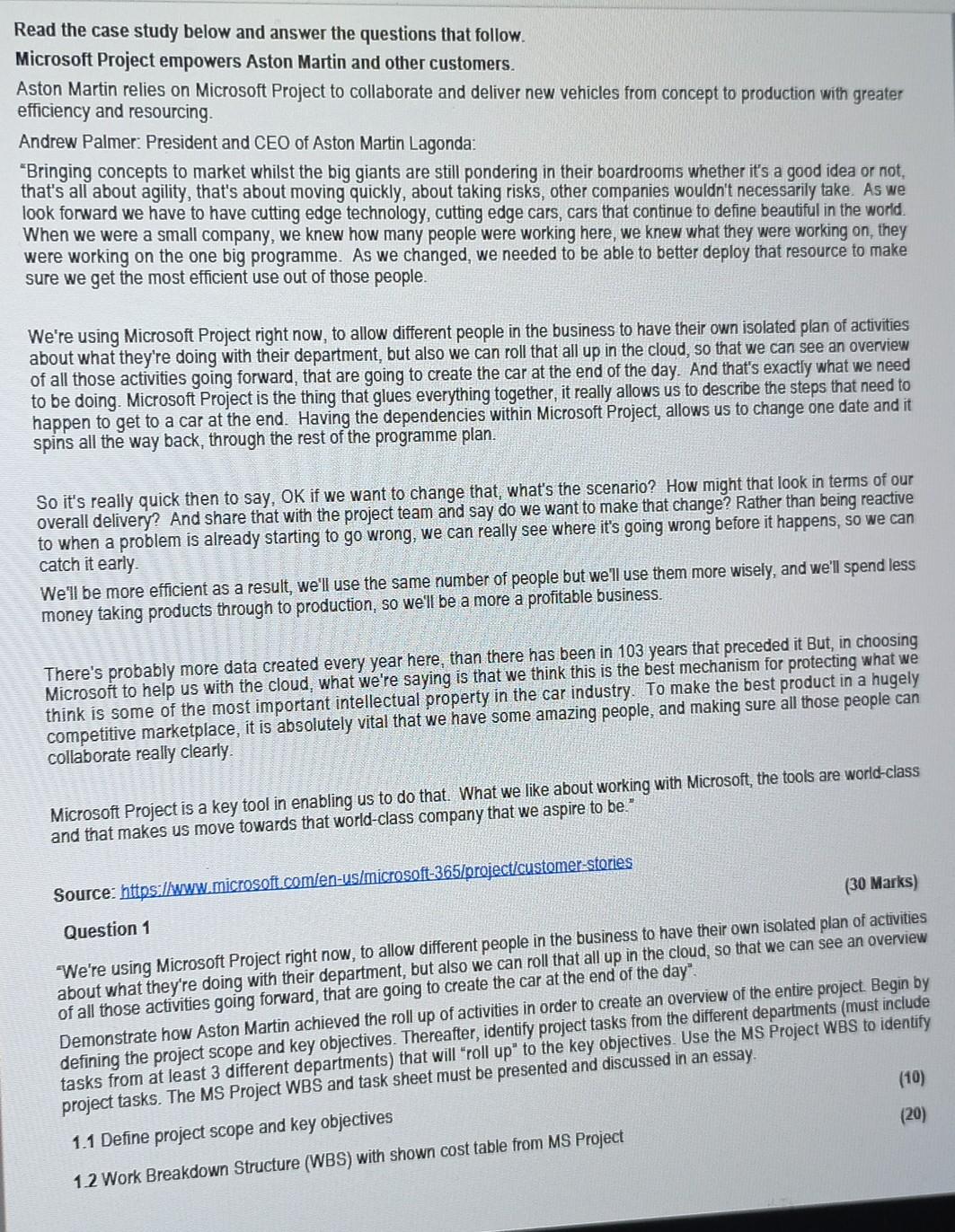 Solved Read the case study below and answer the questions | Chegg.com