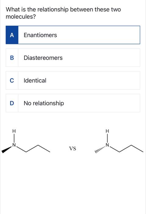 Solved What is the relationship between these two molecules? | Chegg.com