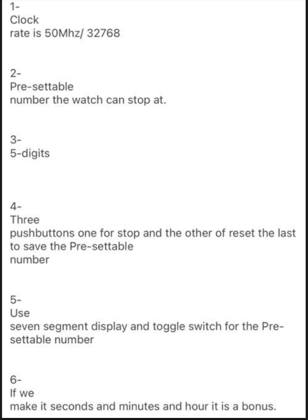 Solved Design a clock timer with the flowing tasks. 1- | Chegg.com