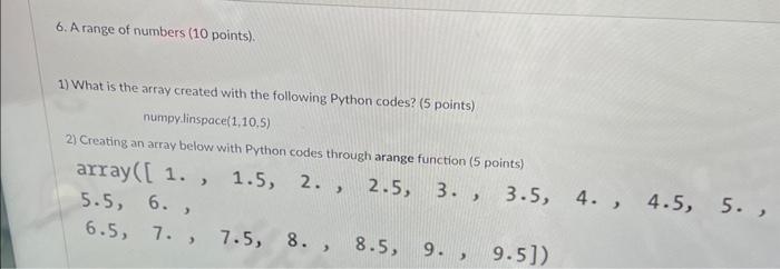 Solved 1) Write a Python progtam to initialize three arrays | Chegg.com