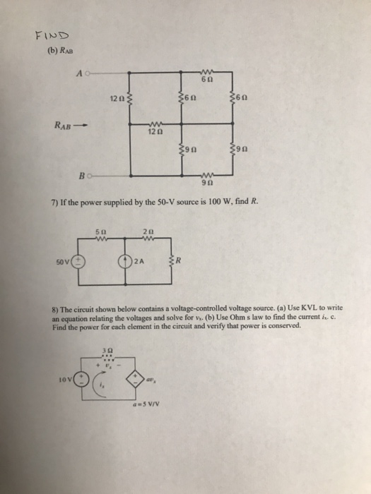 Solved Find B Rab 360 360 Rab 290 390 7 If The Power S Chegg Com