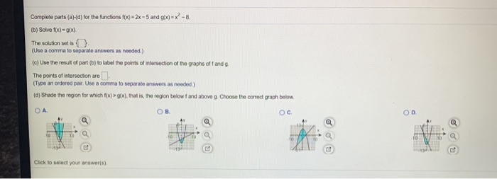 Solved Complete parts (Hd) for the functions (*) - 2x - 5 | Chegg.com