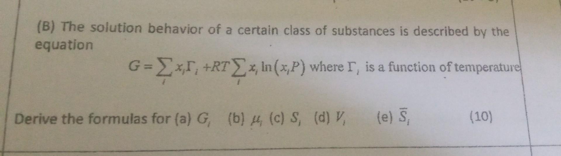 Solved (B) The solution behavior of a certain class of | Chegg.com