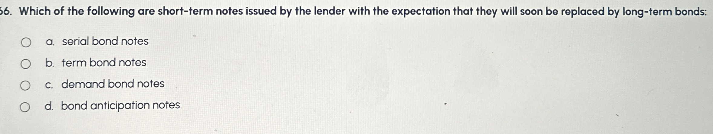 Solved Which of the following are short-term notes issued by | Chegg.com