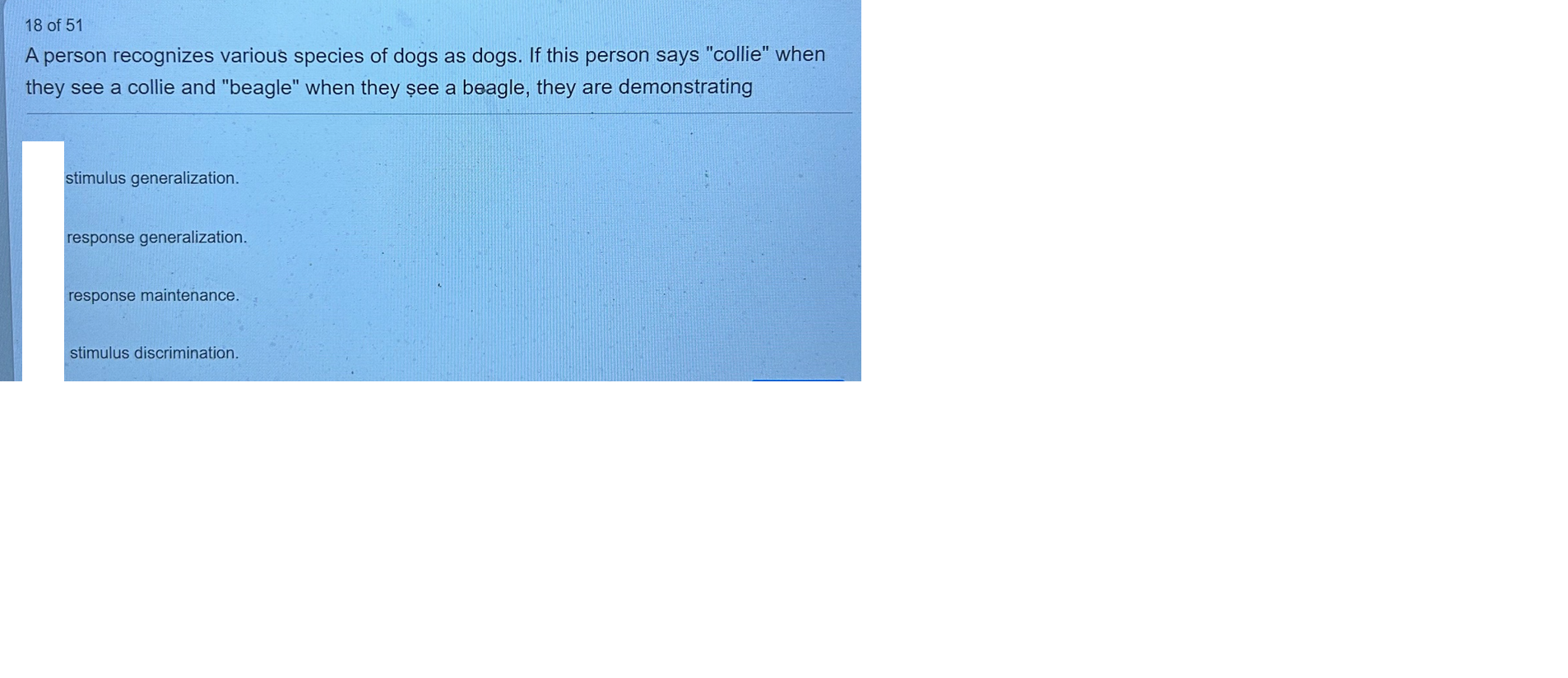 Generalize Dog Example Solved 18 of 51A person recognizes various species of dogs | Chegg.com