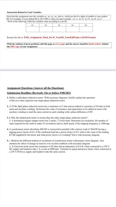 Solved Instructie Related to Used Variables Note that this | Chegg.com