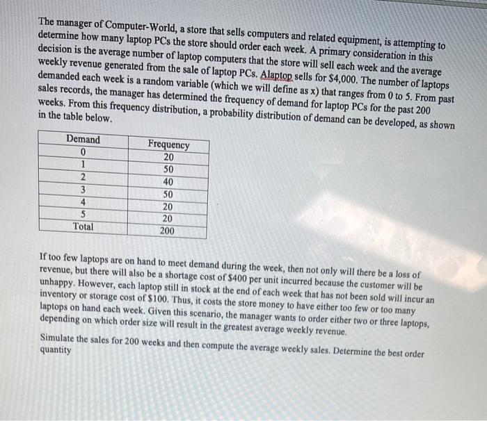 Solved Please solve this question using excel and show the | Chegg.com