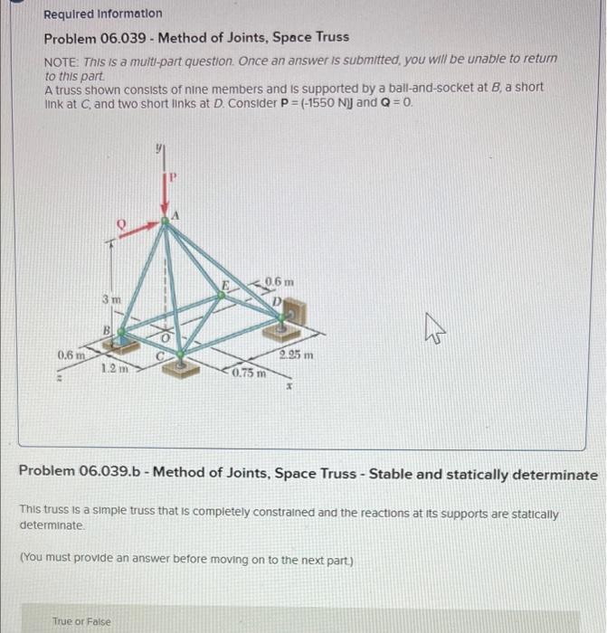 Solved Required Information Problem 06.039 - Method Of | Chegg.com