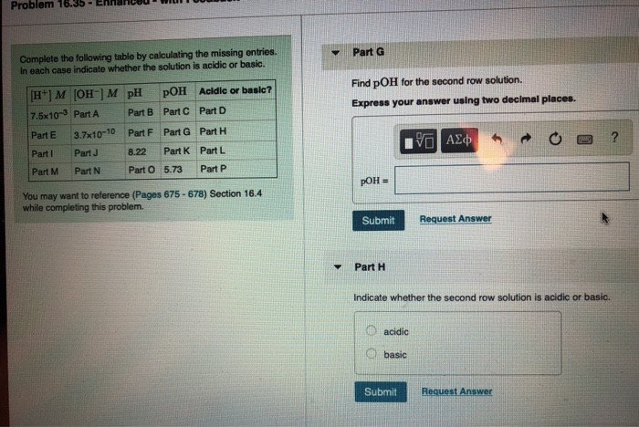 Solved Problem 16. Part 6 Complete the following table by | Chegg.com