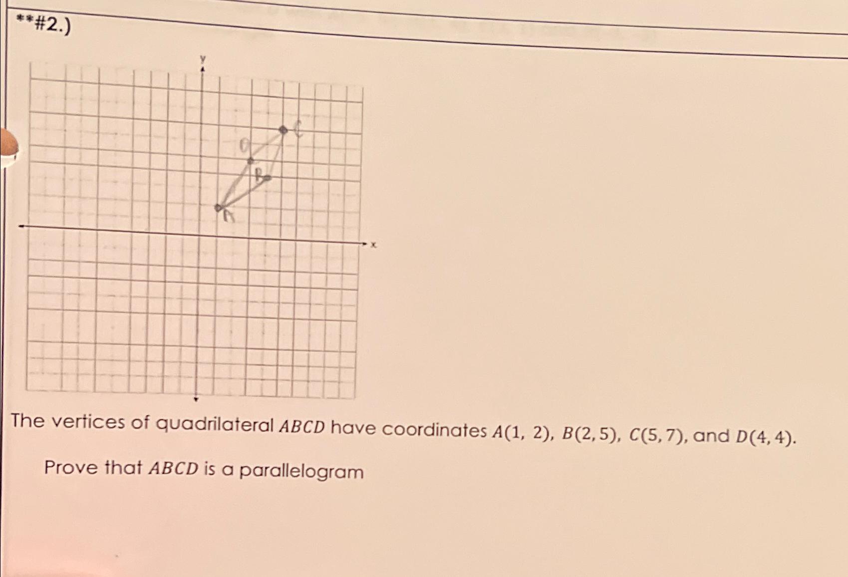 Solved ?****#2.1The Vertices Of Quadrilateral ABCD Have | Chegg.com