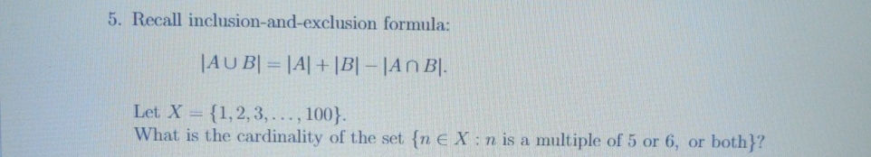 Solved Recall inclusion-and-exclusion | Chegg.com