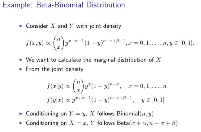 4. (20) Beta-Binomial Distribution Example In Lecture | Chegg.com