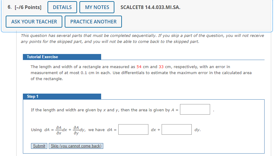 Solved This question has several parts that must be | Chegg.com
